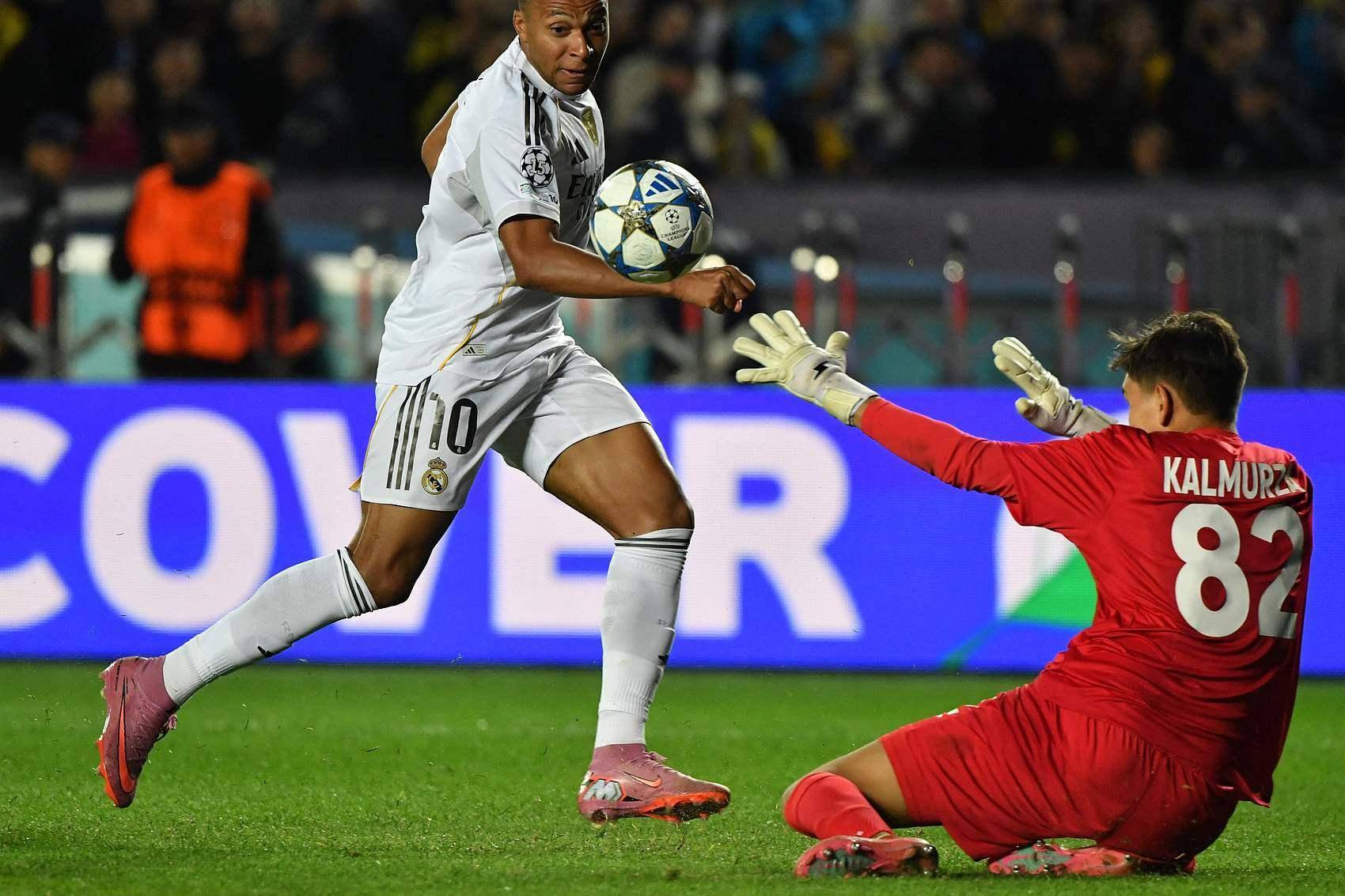 【欧冠】姆巴佩帽子戏法,皇马五球大胜阿拉木图