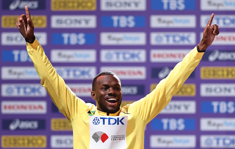 男子110米栏颁奖仪式