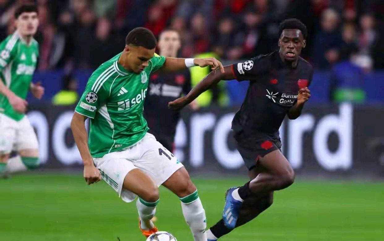 欧洲冠军联赛第6轮焦点战:勒沃库森主场2-2战平纽卡斯尔联